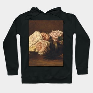 Henri Fantin - Latour - Roses In A Bowl Hoodie